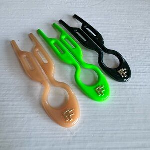 Fiona Franchimon No 1 Hairpin Trio - Smooth Caramel, Green Apple, Emerald Green